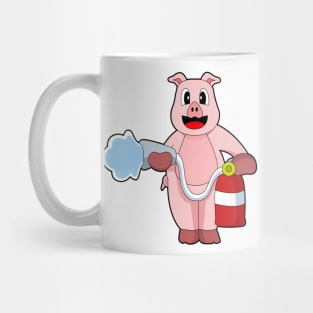 Pig Firefighter Fire hose Mug